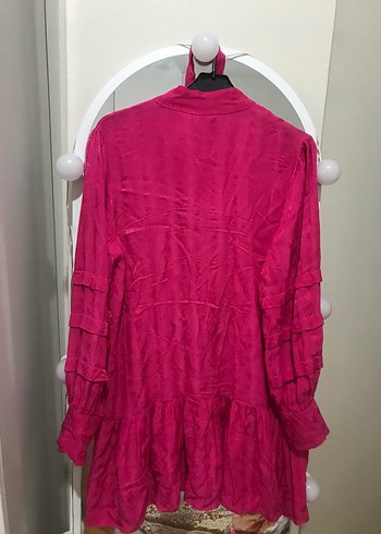 Pembe Fırfırlı Tunik - Görsel 3