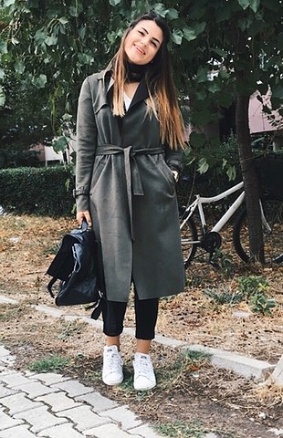 Diğer Süet trenchcoat