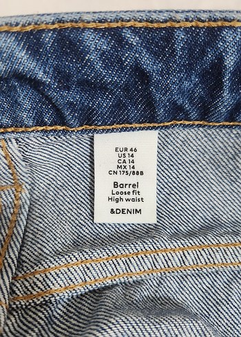 H&M barrel high jean açık kum mavisi - Görsel 7