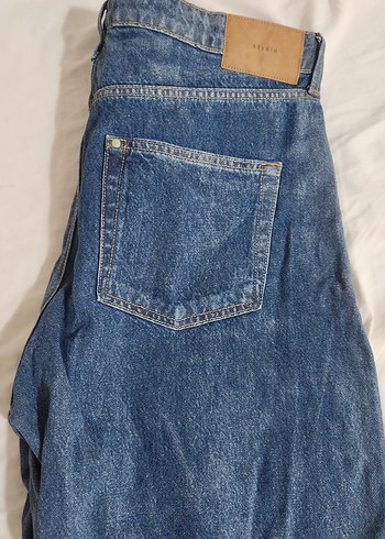 H&M barrel high jean açık kum mavisi - Görsel 8