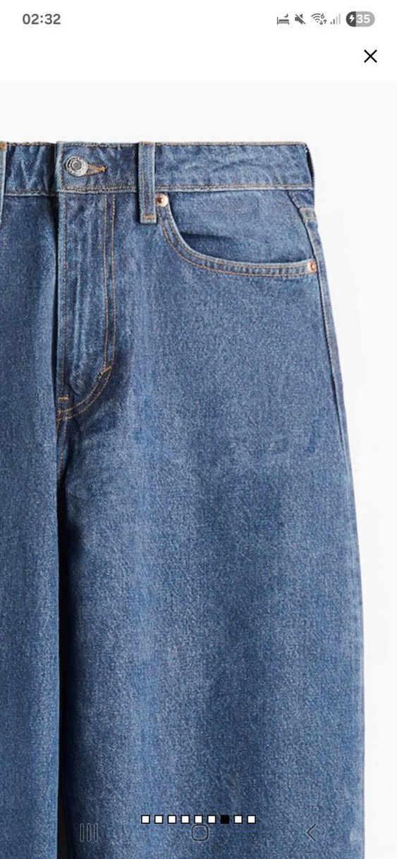 H&M barrel high jean açık kum mavisi - Görsel 2