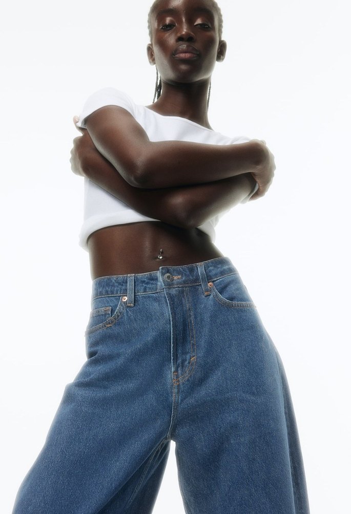 H&M barrel high jean açık kum mavisi - Görsel 5