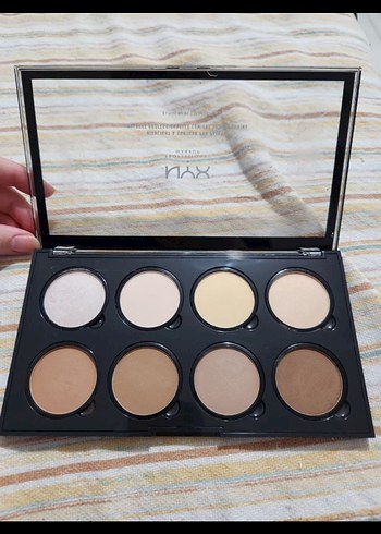 NYX Highlighter, bronzer, kontur paleti