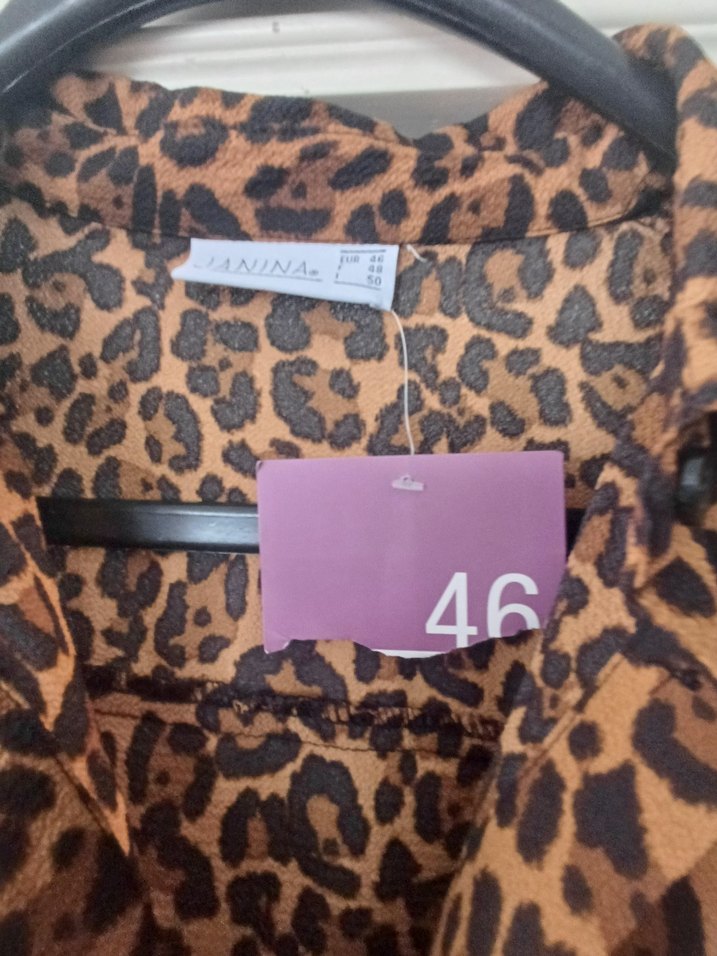 Kadın Leopar Desenli Uzun Kollu Salaş Uzun GÖMLEK - Görsel 3