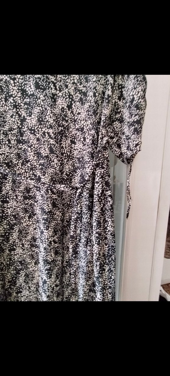 Gri Yılan Desenli Bohem Uzun Elbise - Görsel 4