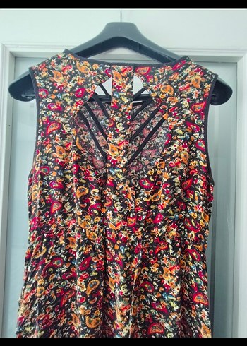 Çiçek Desenli Bohem Uzun Elbise - Görsel 3