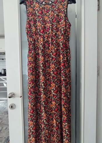 Çiçek Desenli Bohem Uzun Elbise - Görsel 2