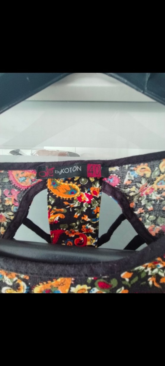 Çiçek Desenli Bohem Uzun Elbise - Görsel 4