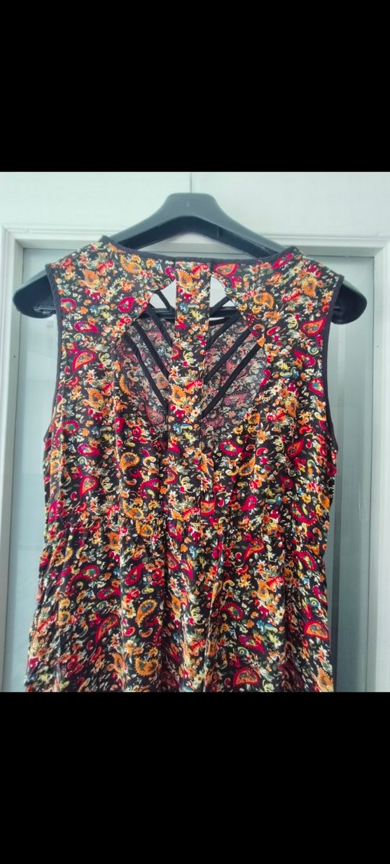 Çiçek Desenli Bohem Uzun Elbise - Görsel 3