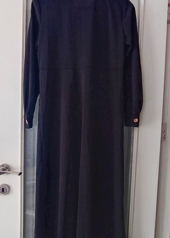 Düğmeli Siyah Uzun Kollu Uzun CEKET - Görsel 2