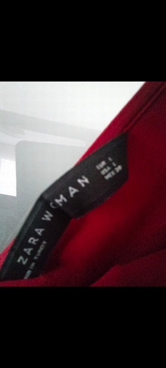 Kısa Kollu Kırmızı V Yaka Midi Elbise - Görsel 3