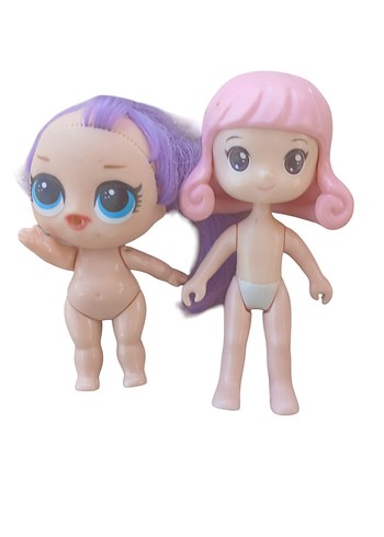 Beden Pastel Pembe Saçlı Bebek Seti