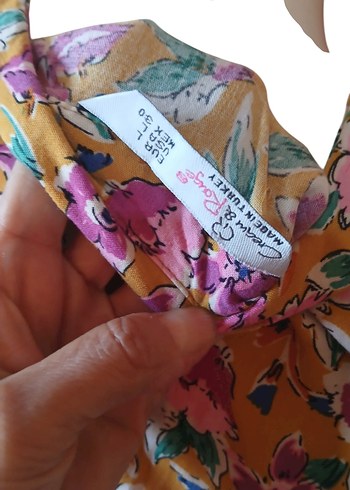 Renkli Bohem Düğmeli Kısa Tulum - Görsel 4