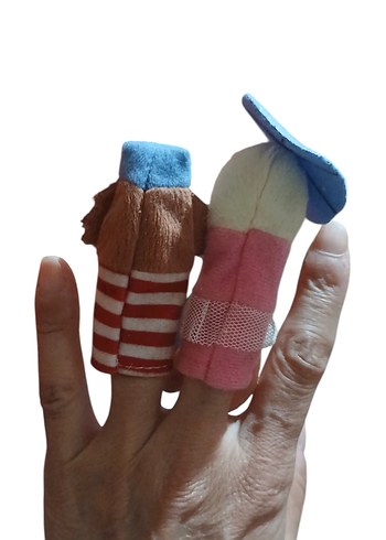 Renkli Parmak Kuklası İkili Set - Görsel 3