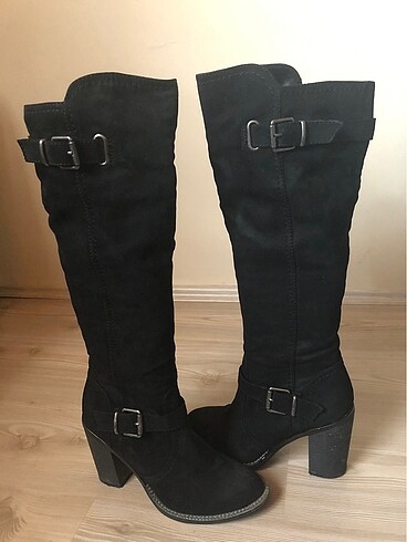 Deichmann marka süet uzun çizme