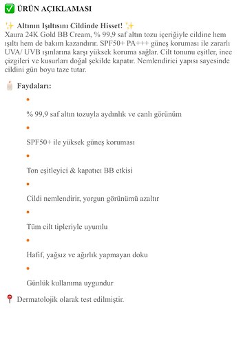 Diğer 24K Gold Parlak BB Krem SPF50+/PA+++