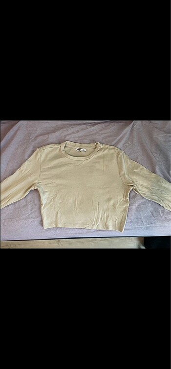 zara uzun kollu crop