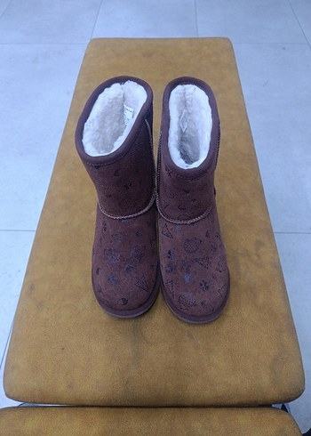 Kahverengi Süet Kadın Dolgu Topuk Bot - Görsel 2