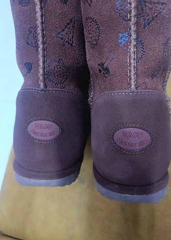 Kahverengi Süet Kadın Dolgu Topuk Bot - Görsel 8