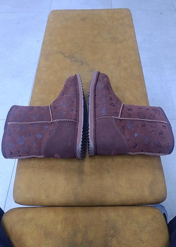 Kahverengi Süet Kadın Dolgu Topuk Bot - Görsel 4