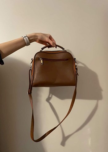 Kahverengi Deri Kadın Çanta - Görsel 2
