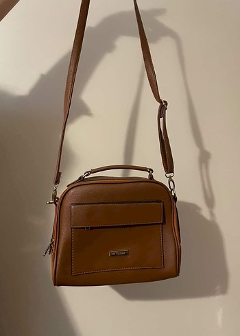 Kahverengi Deri Kadın Çanta - Görsel 4