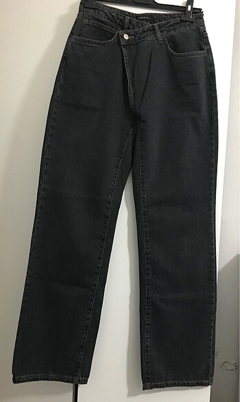 Trendyol milla antrasit wide leg jean