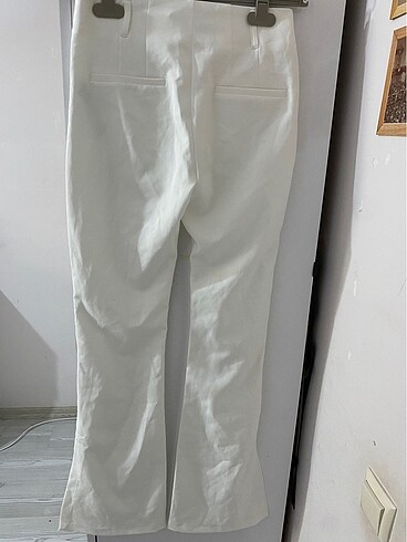 Bershka Beyaz bol paça pantolon