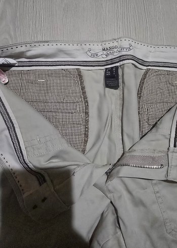 MANGO Düğmeli Gri Kadın Kumaş Pantolon - Görsel 6