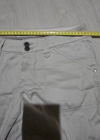 MANGO Düğmeli Gri Kadın Kumaş Pantolon - Görsel 5