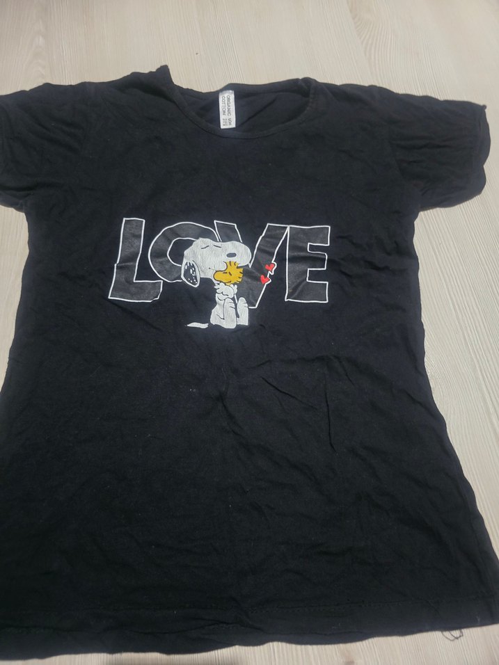 Renkli Baskılı Siyah Tişört - Görsel 2