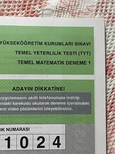  Beden 3D YAYINLARI TYT MATEMATİK DENEME