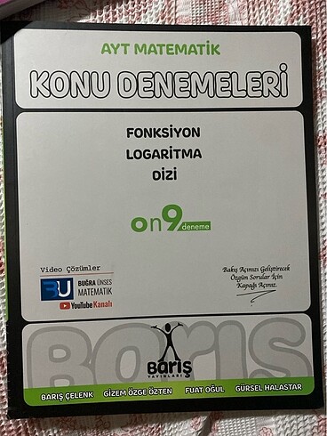 BARIŞ YAYINLARI AYT MATEMATİK FONKS-LOG-DİZİ DENEMESİ