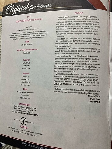 Beden Renk ORİJİNAL YAYINLARI TYT MATEMATİK SORU BANKASI