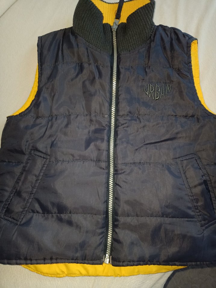 Sarı Erkek Çocuk Fermuarlı Yelek - Görsel 2