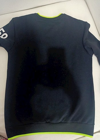 Erkek Siyah Baskılı Crew Neck Sweatshirt - Görsel 3