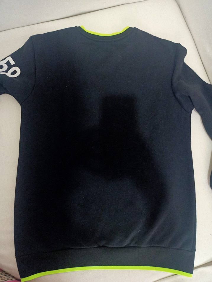 Erkek Siyah Baskılı Crew Neck Sweatshirt - Görsel 3