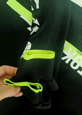 Oversize Siyah Baskılı Sweatshirt - Görsel 5