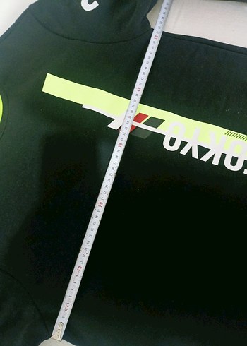 Oversize Siyah Baskılı Sweatshirt - Görsel 7