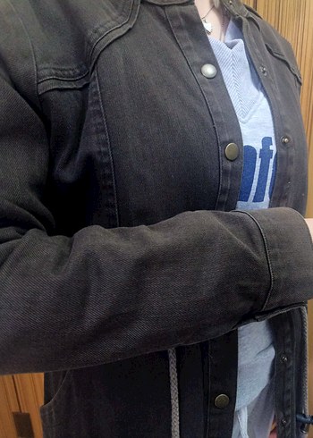 kahverengi Denim Düğmeli Kadın Ceket - Görsel 3