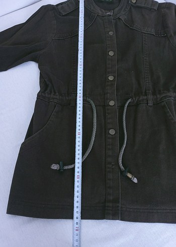 kahverengi Denim Düğmeli Kadın Ceket - Görsel 6