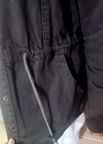 kahverengi Denim Düğmeli Kadın Ceket - Görsel 2