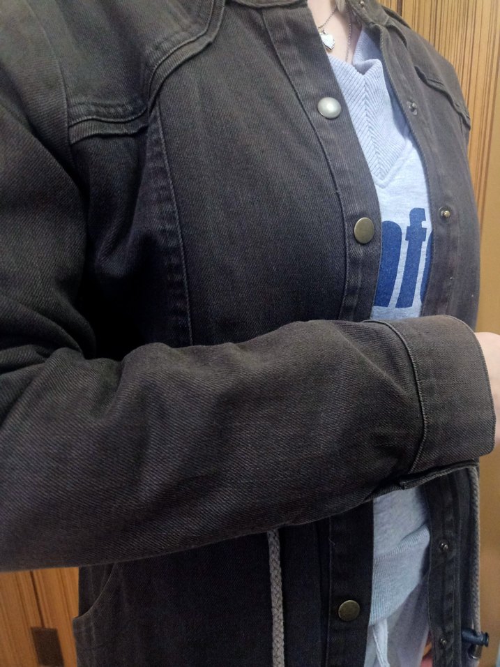 kahverengi Denim Düğmeli Kadın Ceket - Görsel 3