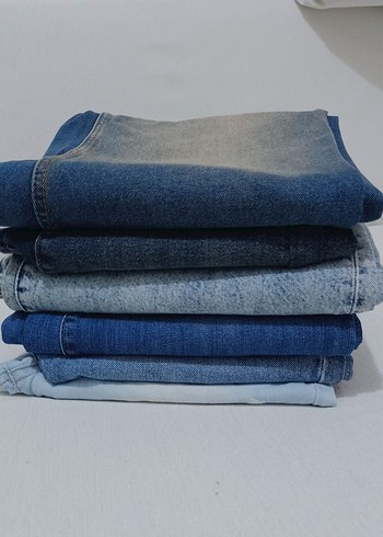 Kadın Günlük Mavi Denim Pantolonlar - Görsel 2