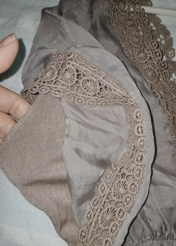 V Yaka Kısa Kollu Uzun Elbise - Görsel 4