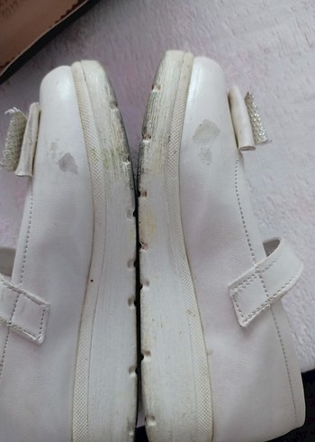 Kız Çocuk Beyaz Tokalı Babet Ayakkabı - Görsel 3