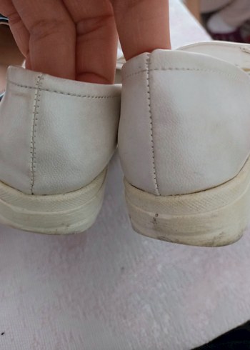 Kız Çocuk Beyaz Tokalı Babet Ayakkabı - Görsel 2