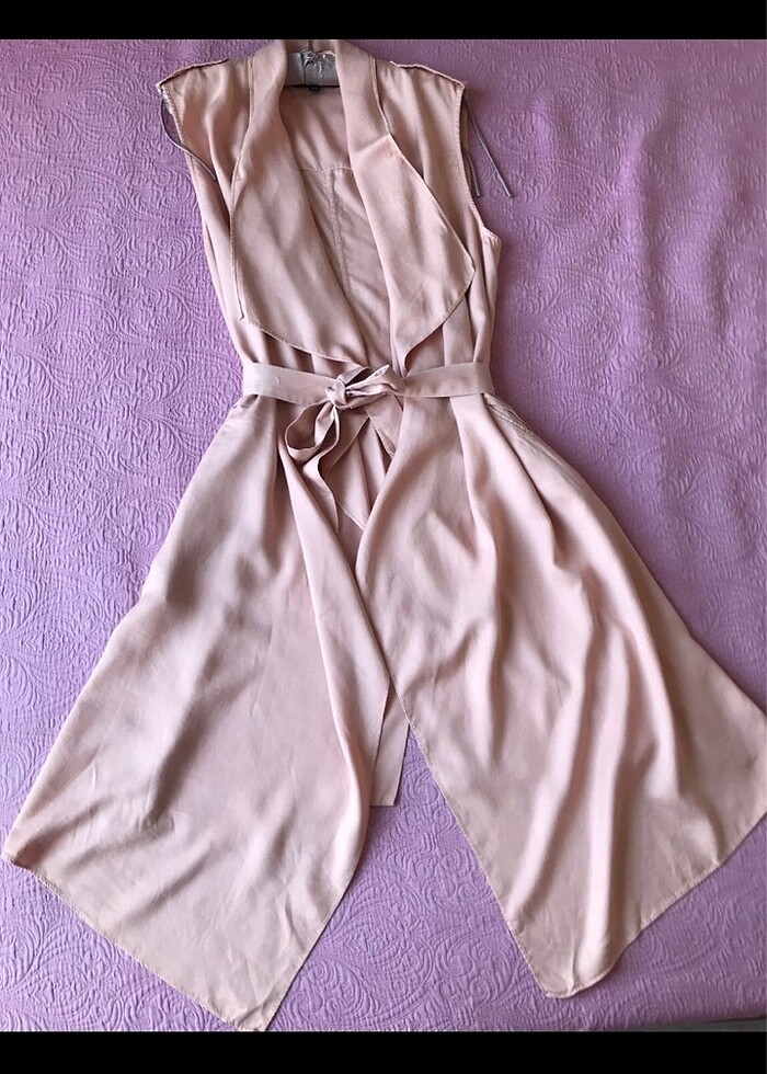 Cep detaylı kuşaklı yelek / tr_outerwear - Görsel 5