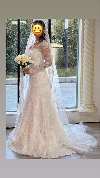 Fransız Danteli Gelinlik - Görsel 4