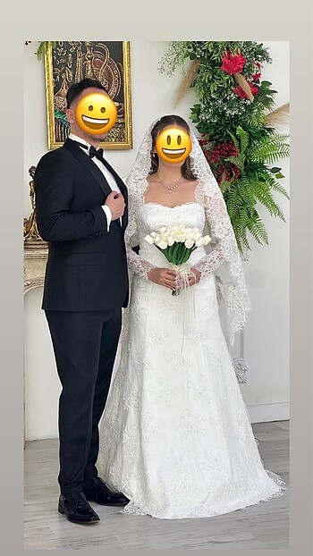 Fransız Danteli Gelinlik - Görsel 3